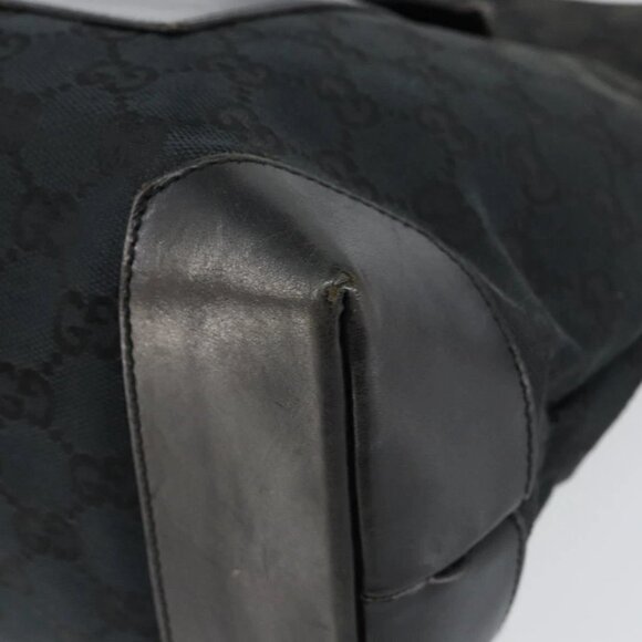 GUCCI GG Canvas Tote Bag Black Silver 34339 Auth yk19701 - Picture 4 of 16